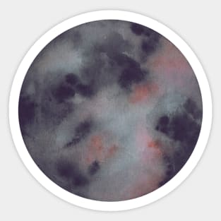 Moon watercolor Sticker